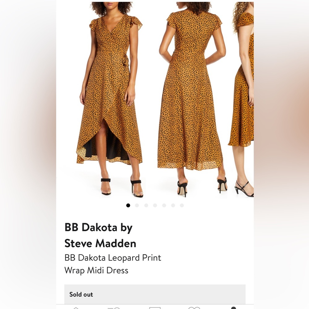BB Dakota by Steve Madden Leopard Print Medium Dress